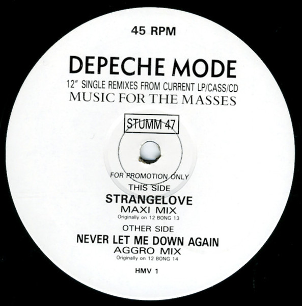 12″ Single Remixes From Current LP/Cass/CD Music For The Masses 1