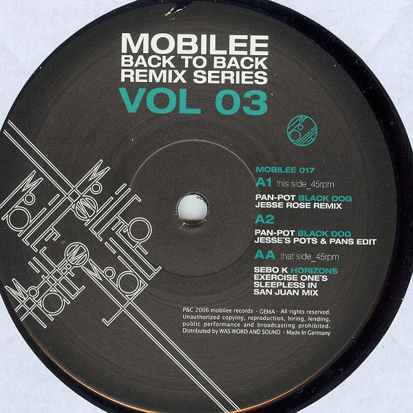 Mobilee Back To Back Remix Series Vol 03