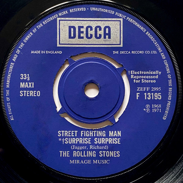 Street Fighting Man / Surprise Surprise / Everybody Needs Somebody To Love