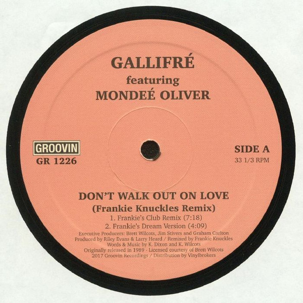 Don't Walk Out On Love (Frankie Knuckles Remix)