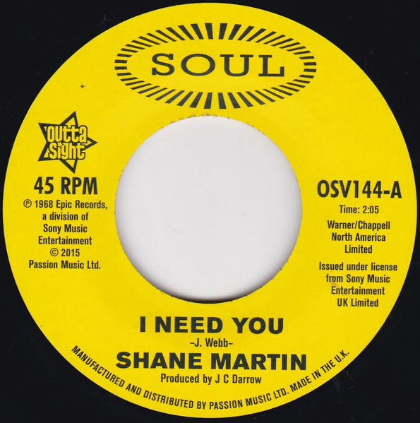 I Need You / A Lot Of Love