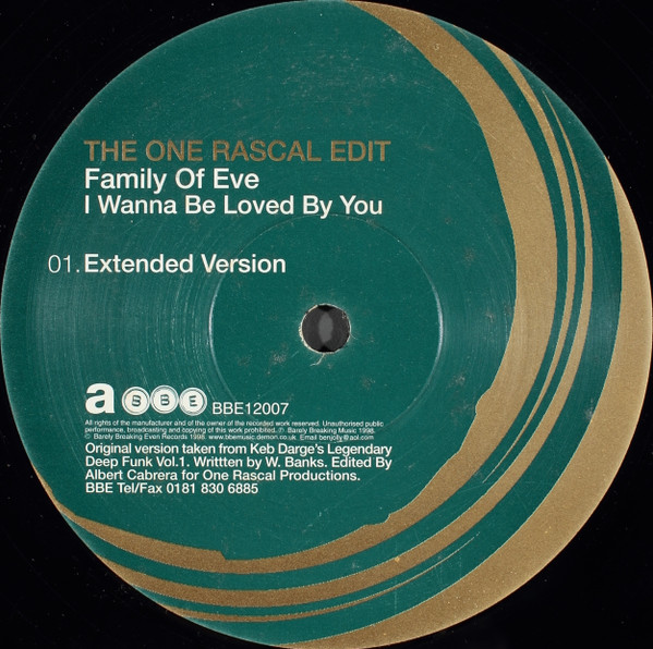 I Wanna Be Loved By You (The One Rascal Edit)
